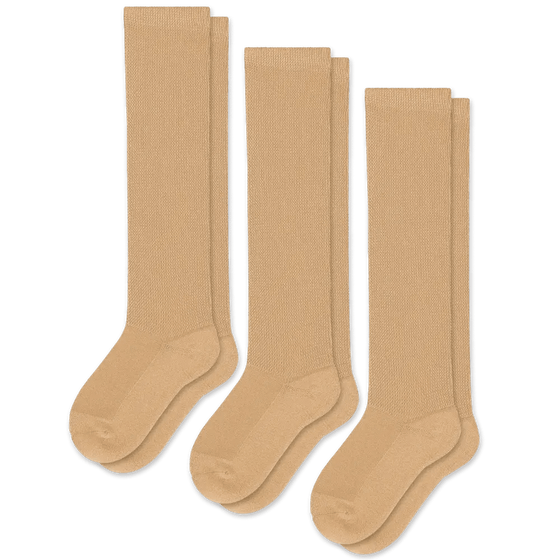 Viasox Tan EasyStretch Socks Bundle 3-Pack front view