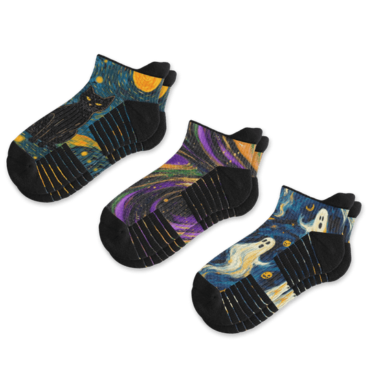 Halloween Nights Ankle Compression Socks 3-Pack Bundle