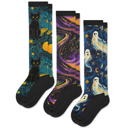 Halloween Nights EasyStretch™ Socks 3-Pack Bundle