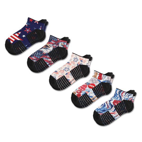 All American Ankle Compression Socks 5-Pack Bundle