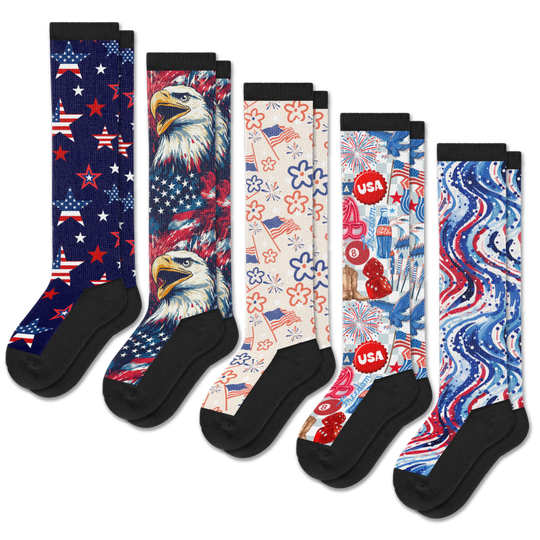 All American EasyStretch™ Socks 5-Pack Bundle