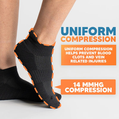 Viasox Cats Ankle Compression Socks pair displayed