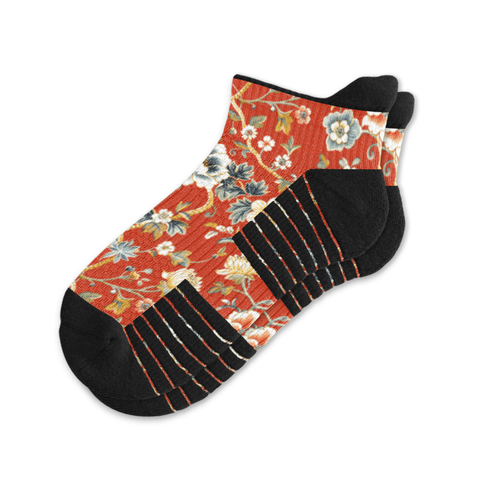 Victorian Red Ankle Compression Socks