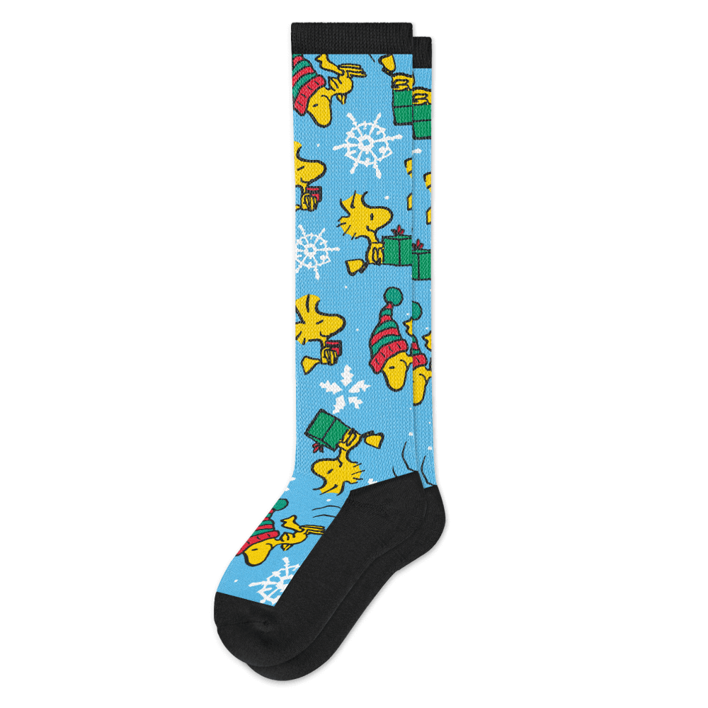 Winter Woodstock Peanuts Winter Collection EasyStretch™ Diabetic Socks From Viasox Flat View
