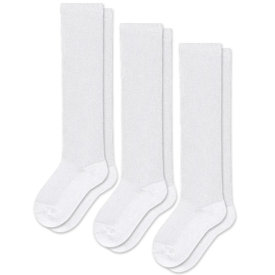 Viasox White EasyStretch Socks Bundle 3-Pack front view