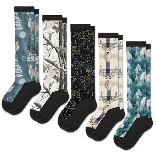 Wild North EasyStretch™ Socks 5-Pack Bundle