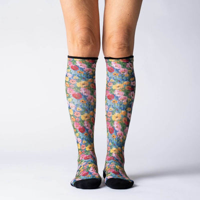 Viasox Wildflower Compression Socks side view