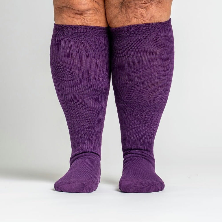 Viasox Royal Purple EasyStretch™ Socks Front View