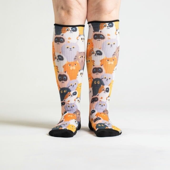 Cats Compression Socks From Viasox Front View