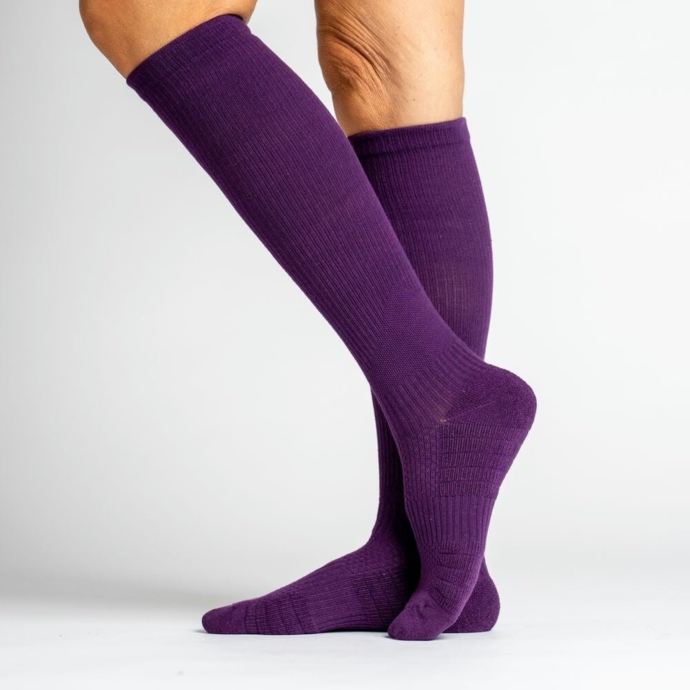 Viasox Royal Purple Compression Socks Side View