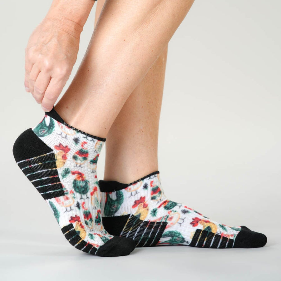 Merry Cluckmas Ankle Compression socks
