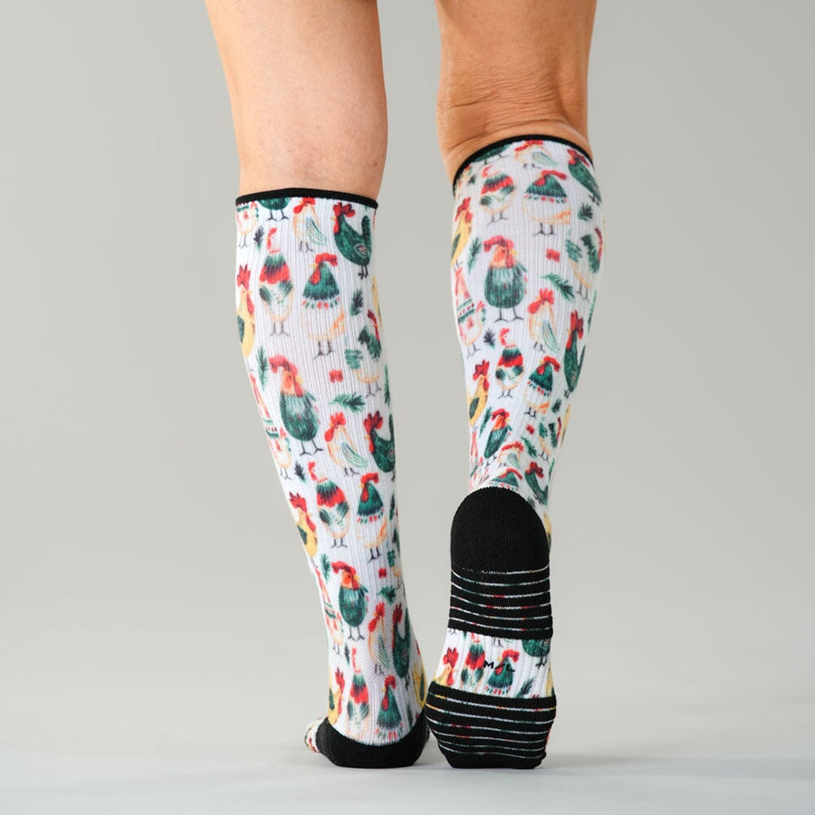 Merry Cluckmas Compression socks