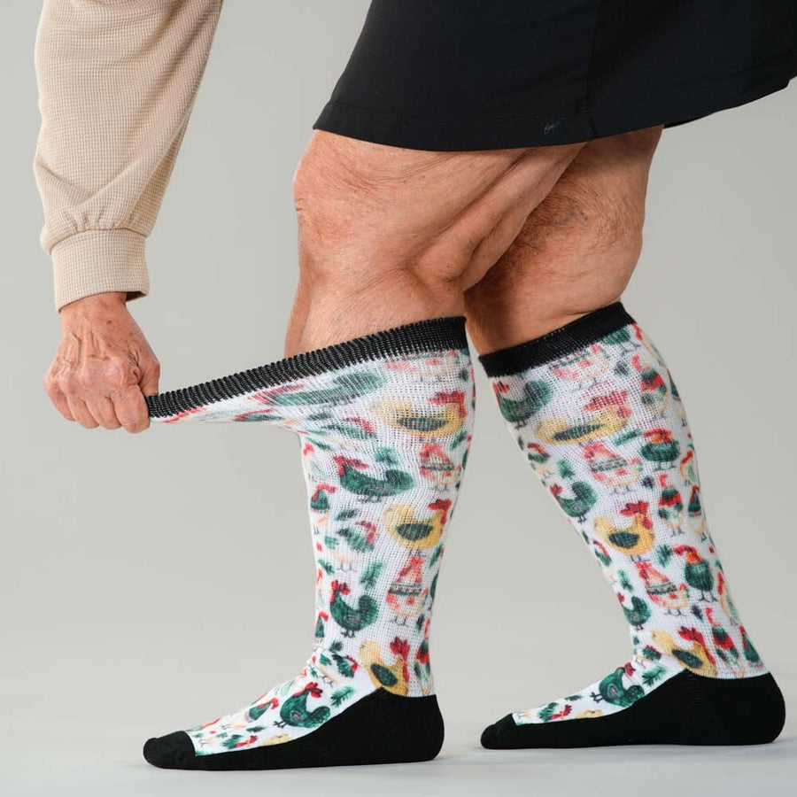 Merry Cluckmas EasyStretch™ socks