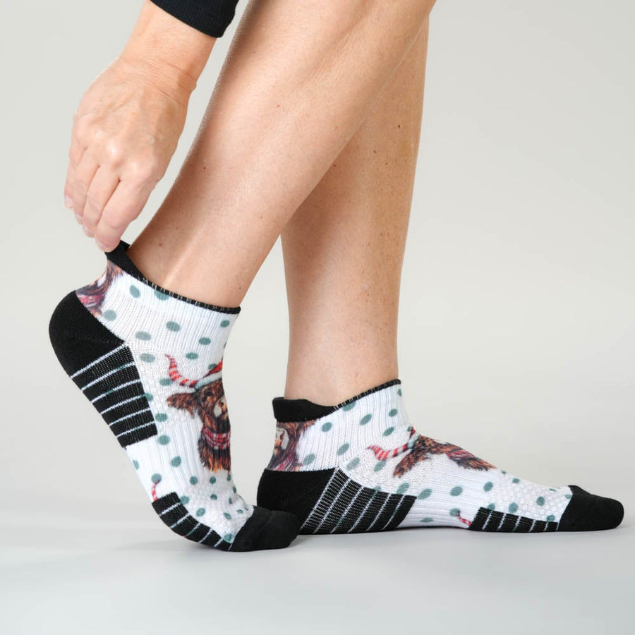 Moo Holiday Ankle Compression socks