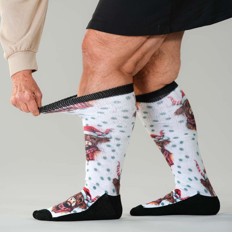 Moo Holiday EasyStretch™ socks