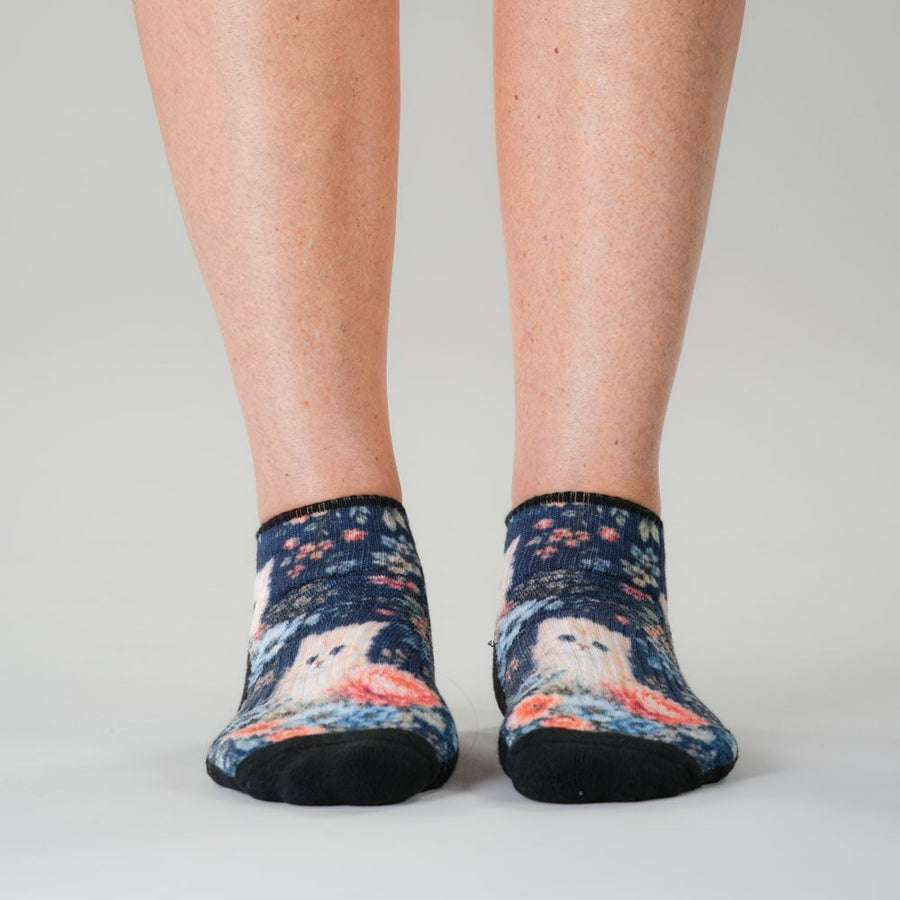 Petals & Purrs Ankle Compression socks