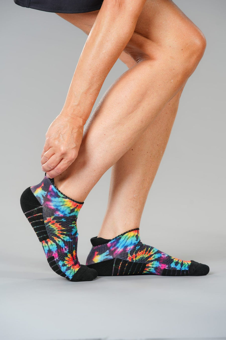 Rainbow Dye Ankle Compression socks