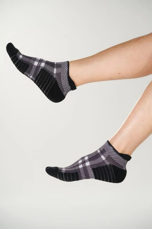Chocolate Plaid Ankle Compression socks