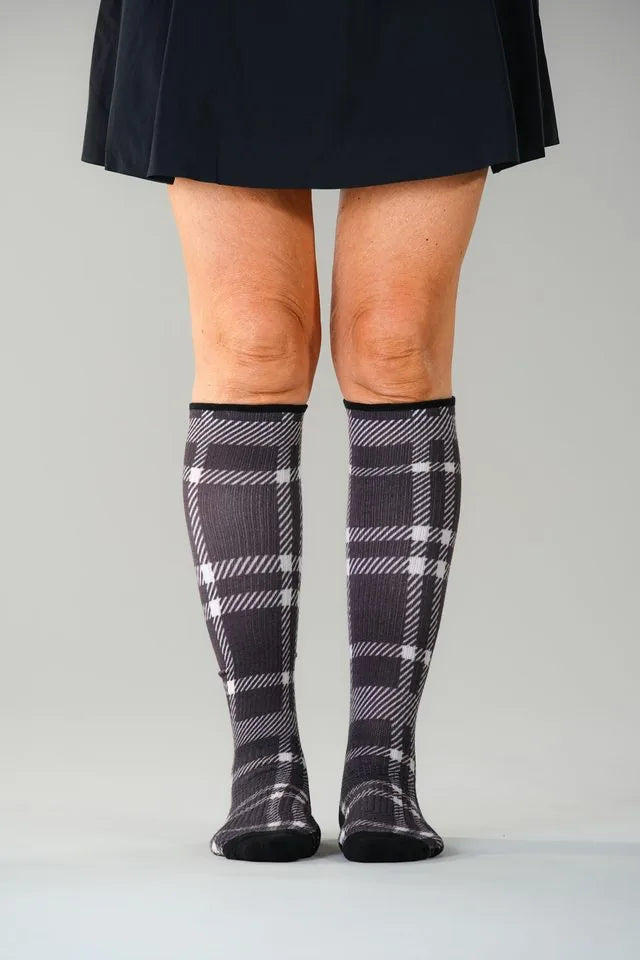 Chocolate Plaid Compression socks