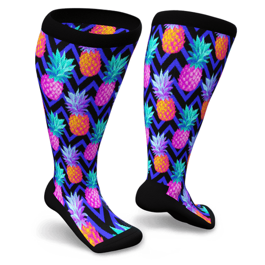 Knee-high pineapple socks